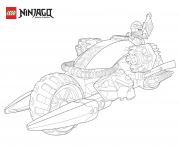 Coloriage ninjago lego en mode moto 